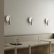 Furiko-seinävalaisin kytkimellä, musta/valkoinen