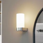 Lucande Basolo kylpyhuoneen seinävalaisin, kromi, korkeus 17,2 cm, las...