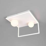 LED-kattovalaisin Arola, mattavalkoinen, leveys 37 cm, metalli