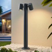 Lucande Maloney pylväsvalaisin, kaksi valaisinta, 75 cm, antrasiittia