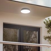 Lindby LED-ulkokattolamppu Lahja, antrasiitti, anturi, IP65
