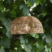 Ulkoriippuvalaisin Mayla, luonnonvärinen rottinki, Ø 43 cm, pistoke IP...