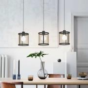 Riippuvalaisin Dellow, pituus 88 cm, musta/messinkinvärinen, 3-valoise...