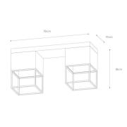 Kattovalaisin Rixt musta, kulmikas, 2-lamppuinen