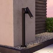 Fossignano-LED-pylväsvalaisin, korkeus 70 cm, musta, metallia, 2-lampp...