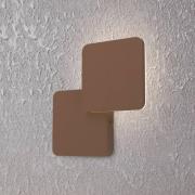 LED-ulkoseinälamppu Pedersano, ruosteenvärinen, pituus 14 cm, metalli