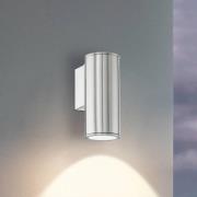 LED-seinävalaisin Riga, ruostumaton teräs, korkeus 15 cm, ruostumaton ...