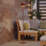 Aurinkoenergialla toimiva LED-terassivalaisin, oranssi, korkeus 120 cm