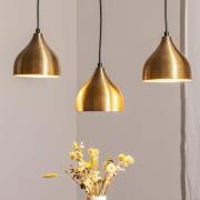 Riippuvalaisin Tattoo 6214, kullankeltainen metalli 3-lamppuinen linea...