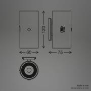LED-akku-seinävalaisin Isy, beige, muovi, 3 000 K