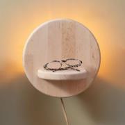 GOOD & MOJO seinälamppu Corsica, luonnonvärinen, leppäpuu, pistoke