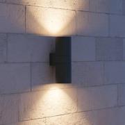 Ideal Lux ulkoseinävalaisin Gun antrasiitti alumiinia, Ø 11 cm, ylös/a...