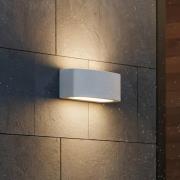 Ideal Lux ulkoseinälamppu Andromeda, harmaa, leveys 22 cm, alumiini