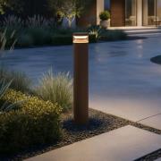 Ideal Lux LED-pylväsvalaisin Boeing, korkeus 100 cm, kahvinruskea