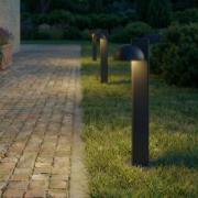 Lucande LED-pylväsvalaisin Velira, musta, 77 cm, 1-lamppuinen, IP44