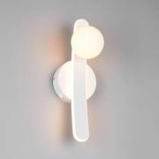 LED-seinävalaisin Napoli, mattavalkoinen, korkeus 34 cm, metalli, CCT