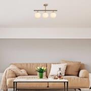 Kattovalaisin Atmaca, 3-lamppuinen, antiikkikulta, lasi, 60 cm