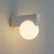 Lucande LED-ulkoseinävalaisin Vijon, vaaleanharmaa, CCT, IP44