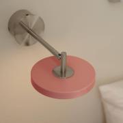 UMAGE LED-seinävalaisin Asteria Short, vaaleanpunainen, teräs, kiinteä...