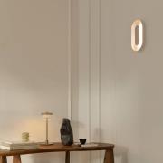 Nuura LED-seinävalaisin Sasi, korkeus 29 cm, hopeanvärinen, metalli