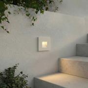 Lindby upotettava LED-seinävalaisin Alune, valkoinen, kulmikas, 8x8cm,...