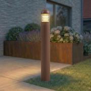 Lucande LED-pylväsvalaisin Skagena, ruskea, korkeus 90 cm, IP54