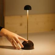 MARSET LED-akkukäyttöinen pöytälamppu Sips, ruskea/kulta, 31 cm, teräs