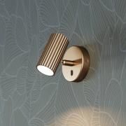 Seinäkohdevalaisin Portillo, messinki, korkeus 11 cm, metalli, GU10