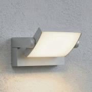Lindby LED-ulkoseinälamppu Sherin, harmaa, IP54, kääntyvä