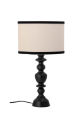 Sela Table lamp, Black, Rubberwood