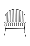 Friend Lounge Chair, Black, Metal