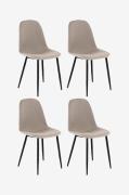 Loft24Ruokailutuoli 4 Pack MillerHarmaaTuolit- Homeroom