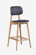 Wood FurnitureBaarituoli Lula Soft , tammi, 66 cm, tummanharmaaRuskeaB...