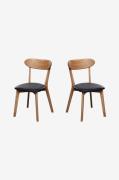 Wood FurnitureRuokapöydän tuolikokonaisuus Isku Tammi, mustaRuskeaTuol...