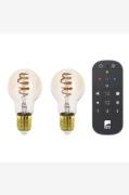 EGLOValonlähde 2Xlm-Zig-Cct E27 A60 4,9W AmberValkoinenTarvikkeet- Hom...