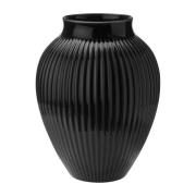 Knabstrup Keramik Knabstrup maljakko uritettu 27 cm Musta