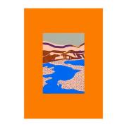 Paper Collective Orange Landscape -juliste 50 x 70 cm