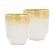 Villa Collection Styles muki 18 cl 2-pakkaus Yellow-cream white