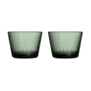 Iittala Tundra juomalasi 16 cl 2-pakkaus Männynvihreä