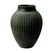 Knabstrup Keramik Knabstrup maljakko uritettu 27 cm Dark green