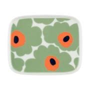 Marimekko Unikko lautanen 12x15 cm White-sage-orange-dark blue