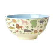 RICE Rice melamiinikulho medium Sweet Jungle Print-Soft blue