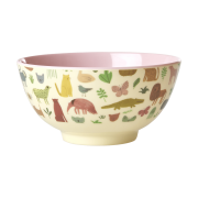 RICE Rice melamiinikulho medium Sweet Jungle Print-Soft Pink