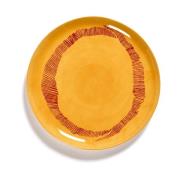 Serax Ottolenghi Feast lautanen L Ø26,5 cm 2-pakkaus Yellow stripes-re...