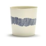 Serax Ottolenghi Feast kahvikuppi 25 cl 4-pakkaus White stripes-blue