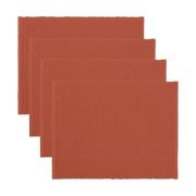 Linum Uni pöytätabletti 35x46 cm 4-pack Ruosteenoranssi