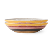 HKliving 70's curry kulho 21,7x21 cm, 2-pakkaus Hibiscus