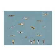 Fine Little Day Swimmers juliste Blue, 50x70 cm