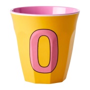 RICE Rice melamiinikuppi medium kirjain O 30 cl Yellow