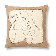 Ferm Living Figure tyynynpäällinen 50x50 cm Tummanharmaa-vaalea